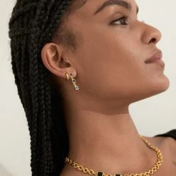 Brie Leon 925 Simple Mini Huggie Gold Earrings Accessories