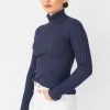 Among The Brave Fashion Phenomenal Navy Marle Rib Knit Tutleneck
