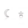 Linda Tahija Star + Moon St Silver Stud Earring Accessories