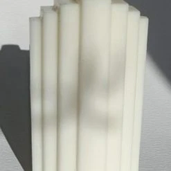 Master + Jack Gatsby White Candle Unscented H10cm X D4cm Living & Decor