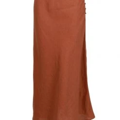 Among The Brave Fashion Utopia Spice Bias Linen Midi Skirt With Self Buttons 14 Among The Brave Fashion Utopia Spice Bias Linen Midi Skirt With Self Buttons