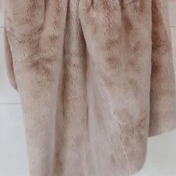 Home Lab Vegan Fur Throw Big Bear Pewter 130X 150cm Cushion, Throws & Linen