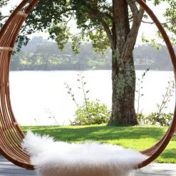 Home Lab Cushion, Throws & Linen Tibetan Lamb Fur Rug Ivory 60 X 90cm