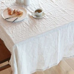 Home Lab 100% French Linen Table Cloth 150cm X 300cm Natural Oat