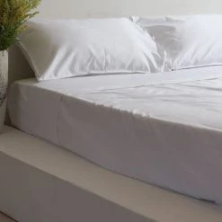 Home Lab 1000TC 100% Cotton Hotel Luxe Sheet Set King White Cushion, Throws & Linen 7 Home Lab 1000TC 100% Cotton Hotel Luxe Sheet Set King White Cushion, Throws & Linen