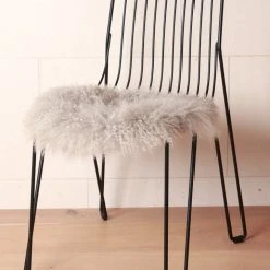 Home Lab Tibetan Lamb Fur Seat Warmer Fawn 4cm Dia