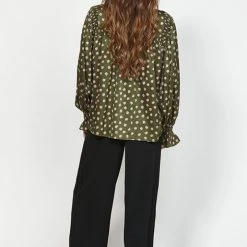 Leo + Be Inconsistent Khaki Floral Silky Top 7 Leo + Be Inconsistent Khaki Floral Silky Top