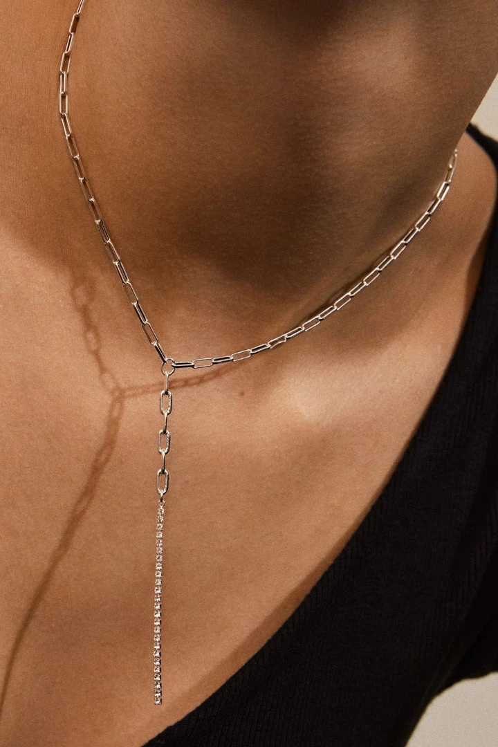 Pilgrim Accessories Serenity Fine Silver Double Chain With Crystals Necklace 4 Pilgrim Accessories Serenity Fine Silver Double Chain With Crystals Necklace