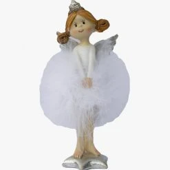 Alison's Acquisitions Star Princess Medium White 18cm Christmas Decorations