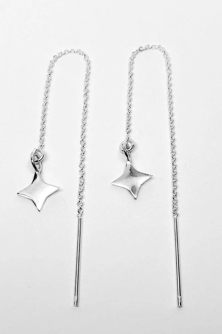 Audrey Loves Ruby Accessories Square Star Thread Earrings 3 Audrey Loves Ruby Accessories Square Star Thread Earrings