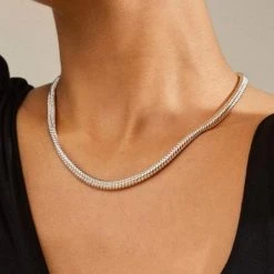 Pilgrim Accessories Belief Bar Hook Silver Chain Necklace