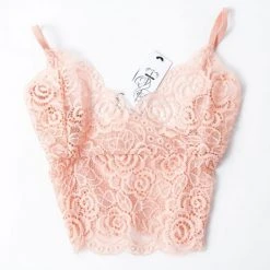 Queen Of The Foxes Strappy Apricot Lace Bralette