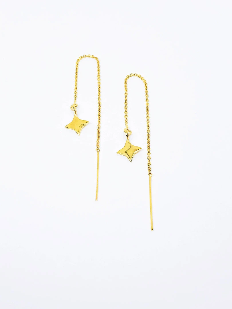 Audrey Loves Ruby Accessories Square Star Thread Earrings 5 Audrey Loves Ruby Accessories Square Star Thread Earrings
