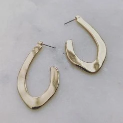 Flo Gives Back 15% To Women In Need Accessories Gold Hooked Earrings 7 Flo Gives Back 15% To Women In Need Accessories Gold Hooked Earrings