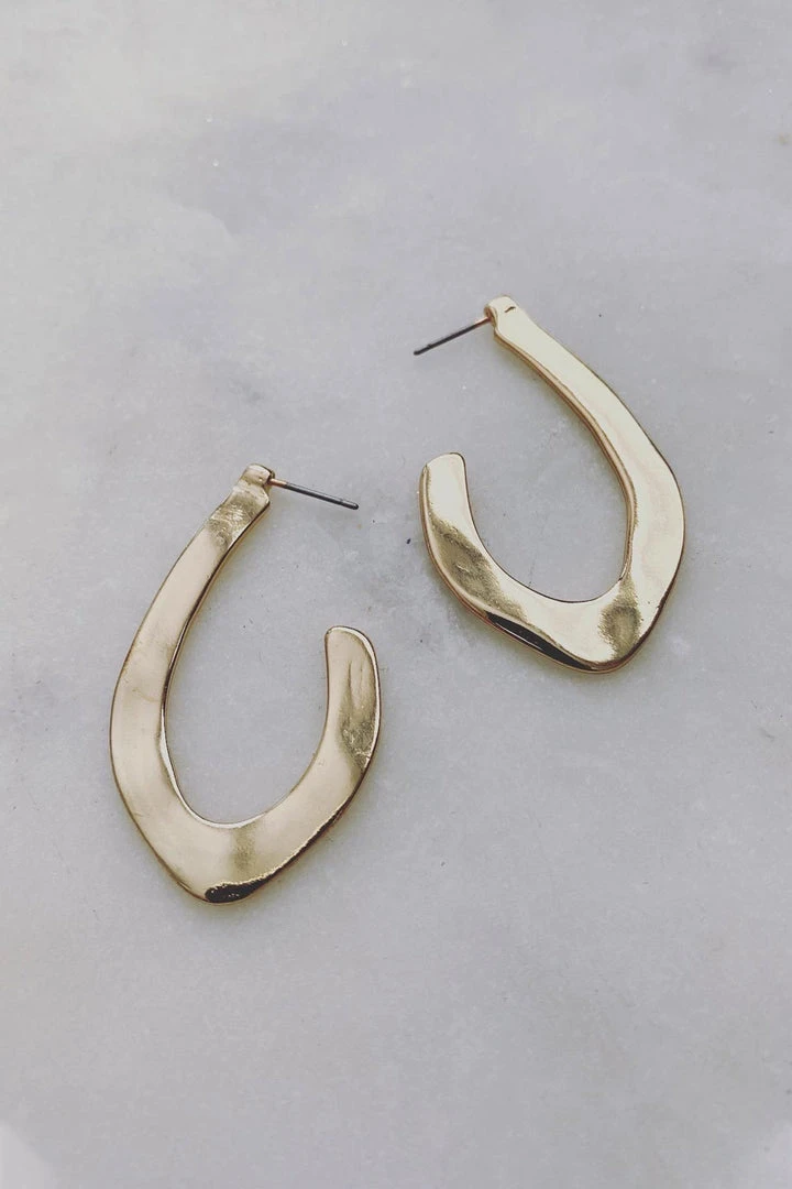 Flo Gives Back 15% To Women In Need Accessories Gold Hooked Earrings 5 Flo Gives Back 15% To Women In Need Accessories Gold Hooked Earrings