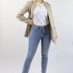 Among The Brave Stella Light Blue Slim Leg Denim Jean