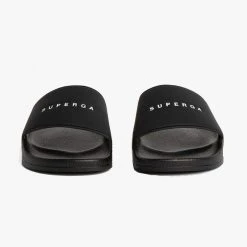 Accessories 1908 Black Superga Logo Slides