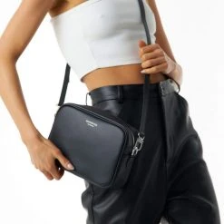 Nakedvice Accessories The 1995 Silver Zip Crossbody Nappa Bag Black Leather 6 Nakedvice Accessories The 1995 Silver Zip Crossbody Nappa Bag Black Leather