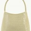Brie Leon Chloe Top Handle Bone Baby Croc Bag Accessories
