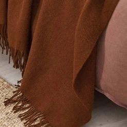 Weave Nevis Throw 100% New Zealand Lambs Wool Spice