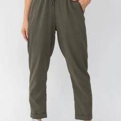 Among The Brave New Love Army Drapey Drawstring Tapered Cuffed Pant Fashion