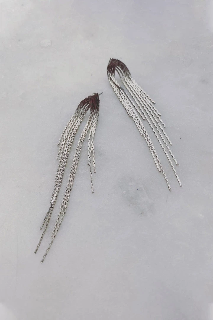 Flo Gives Back 15% To Women In Need Accessories Waterfall Chain Rhodium Earrings 5 Flo Gives Back 15% To Women In Need Accessories Waterfall Chain Rhodium Earrings