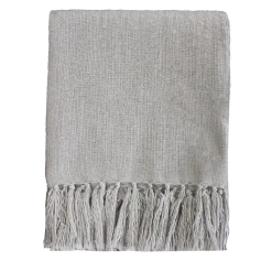 Mulberi Rhapsody Acrylic Brushed Concrete Throw 130x150cm Cushion, Throws & Linen