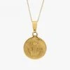 Lindi Kingi Gold Saints Circle Necklace