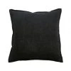 Mulberi Flaxmill Linen Cushion With Feather Inner Black 50x50cm Cushion, Throws & Linen