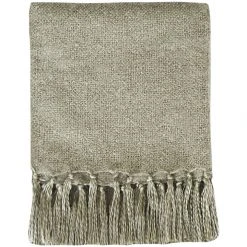 Mulberi Rhapsody Acrylic Brushed Muted Sage Throw 130x150cm Cushion, Throws & Linen