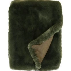 Baya Pele Seaweed Faux Fur Throw 125x150cm Cushion, Throws & Linen