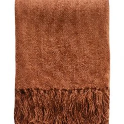 Mulberi Cushion, Throws & Linen Serenade Acrylic Throw Rust 125x150cm