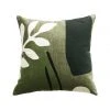 Mulberi Marquet Cotton Floral Green Cushion With Polyester Inner 45x45cm Cushion, Throws & Linen