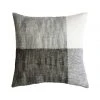 Mulberi Cushion, Throws & Linen Wilson Linen Cushion With Feather Inner Black White And Grey 50x50cm