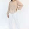 Among The Brave Ava Cream Ditsy Animal Double Ruffle Puff Sleeve Top