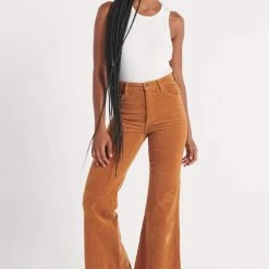 Rollas Fashion Eastcoast Flare Tan Cord Pant