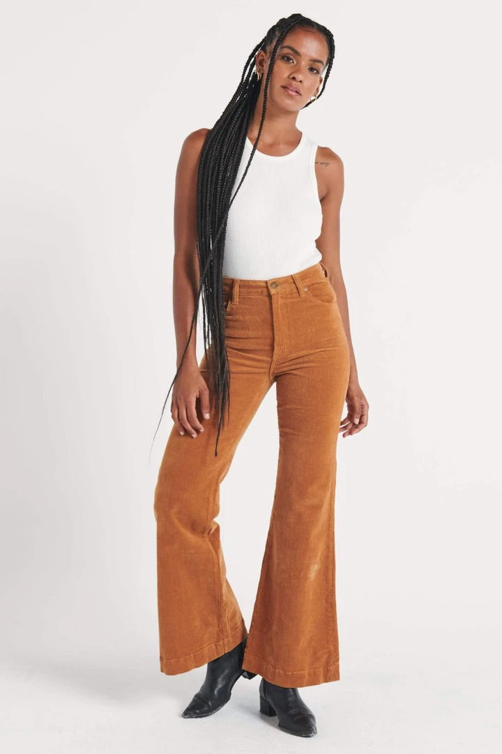 Rollas Fashion Eastcoast Flare Tan Cord Pant 4 Rollas Fashion Eastcoast Flare Tan Cord Pant