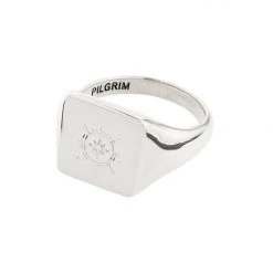 Pilgrim Cressida Silver Chunky Signet Adjustable Ring