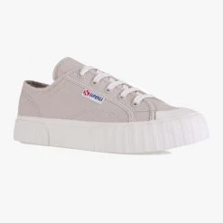 Superga Accessories 2630 Stripe Grey Sand Canvas Sneakers