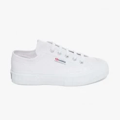Superga 2630 Stripe White Canvas Sneakers