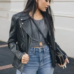 Among The Brave Milky Way Silver Shimmer Ring Tie Waist Crop Tank Top Fashion