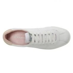 Superga 2843 CLUBS Comflea White With Pink Trim Leather Sneaker Accessories