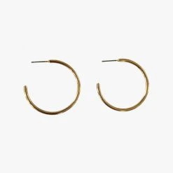 Flo Gives Back 15% To Women In Need Accessories Classic Thin Hoop Earrings Gold
