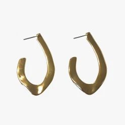 Flo Gives Back 15% To Women In Need Accessories Gold Hooked Earrings