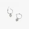Flo Gives Back 15% To Women In Need Accessories Heart Sleeper Earrings Rhodium