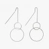 Flo Gives Back 15% To Women In Need Accessories Circle Thread Thru Rhodium Earrings