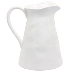 French Country Large White Pitcher Primitif Table & Kitchen