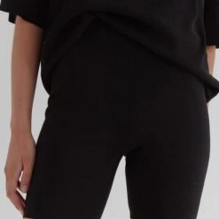 Assembly Fashion Milano Black Knit Biker Short