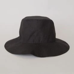 Sophie Love Linen Bucket Hat Black