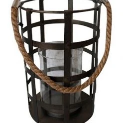 Rembrandt Industrial Black Candle Holder Medium Home & Beauty